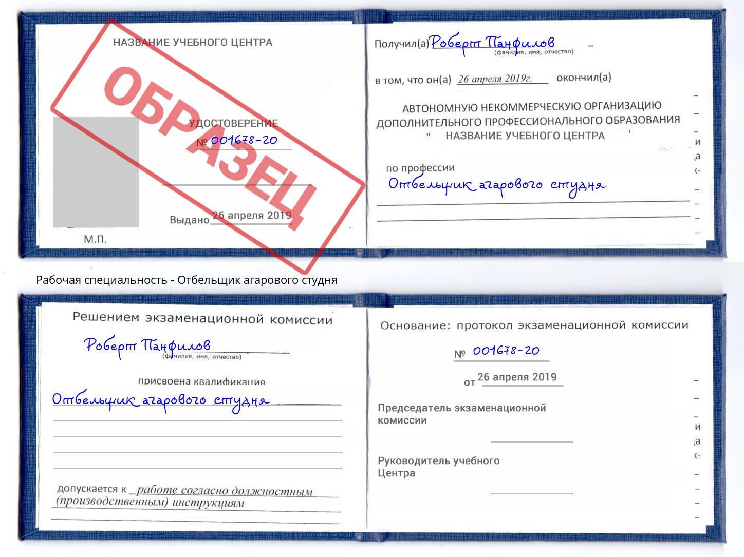 Отбельщик агарового студня Лесозаводск