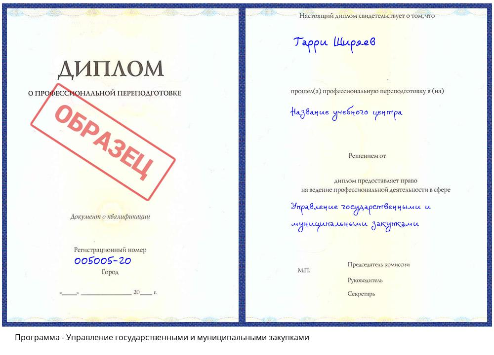 Управление государственными и муниципальными закупками Лесозаводск